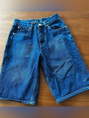 Coogi vintage y2k denim shorts rainbow stitching